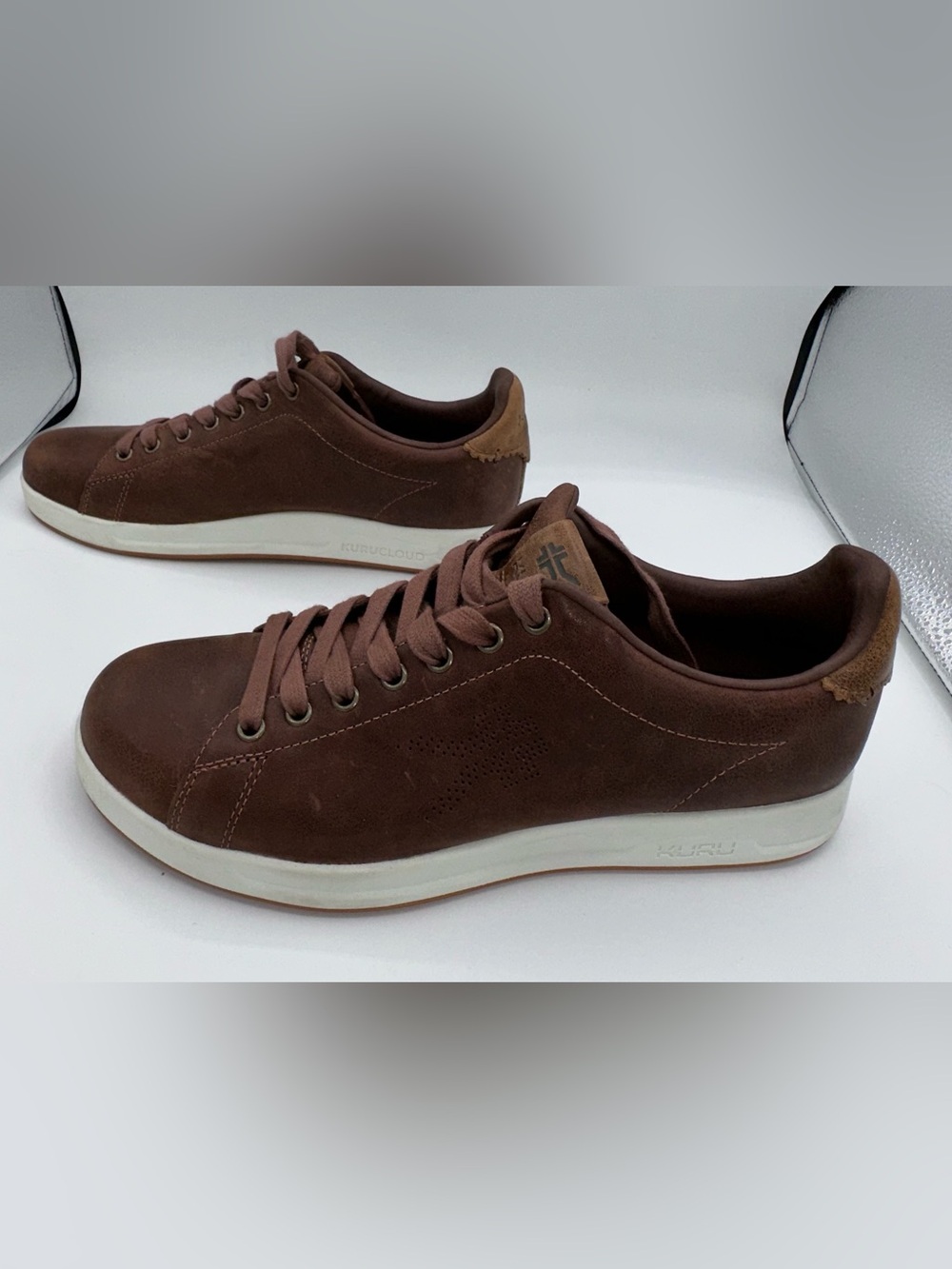 Kuru Roam Classic Court Mens Size 10 Brown Athletic Leather Shoes Sneaker AA23 - Picture 2 of 7